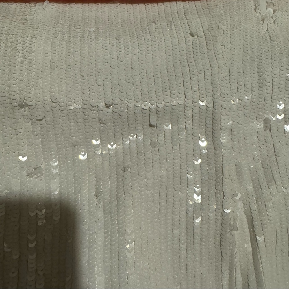 Show Me Your Mini Dress MuMu Womens Size XL White Samba White Sequin Halter - Picture 7 of 14